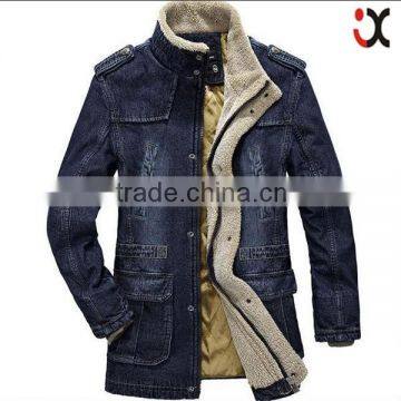 2015 Latest Fashion Mens Denim Coat Warm Winter Denim Jackets (JXW809)