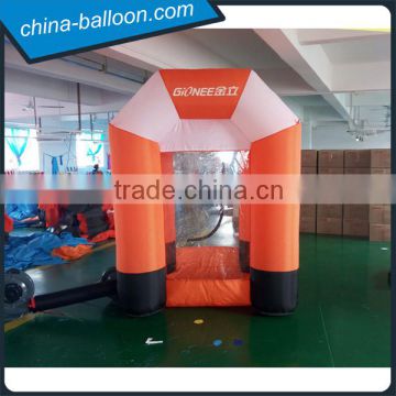 Portable inflatable money booth, money machine, cash cube