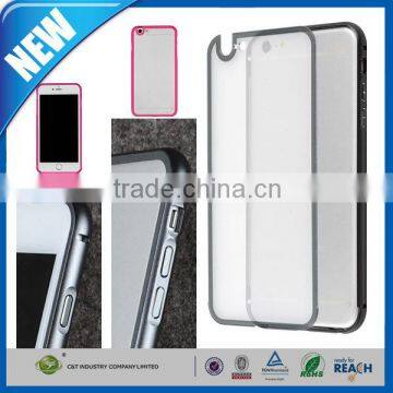 C&T Ultra-Thin Aluminum Metal Bumper Case Gorilla Glass Back Cover For Iphone 6