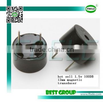 hot sell 1.5v 100DB 12mm magnetic transducer FBMB1275B3