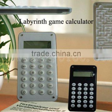 8 digital calculator with labyrinth game