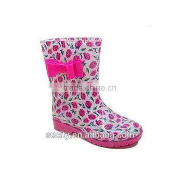 lovely jelli welli rain boot for girl with bow