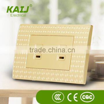 American Standard double 2 pin 4 pin wall power socket outlet with 3d gold pc material 1a 300v