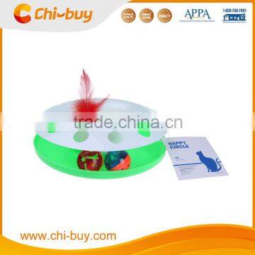 Chi-buy Best Plastic Green Cat Toy, Play Base with Balls Cat toys Free Shipping on order 49usd