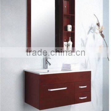 xuancheng classical export cheap wooden wall hung vanity unit bathroom cabinet