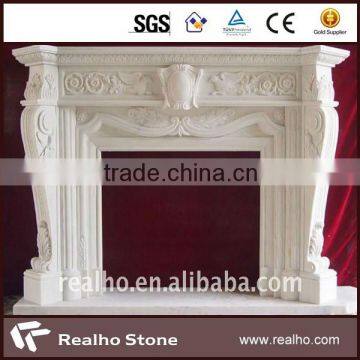 Craved Marble Fireplace