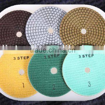 4" Three Step diamond polishing pads