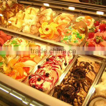 Air cooling ice cream display refrigerators