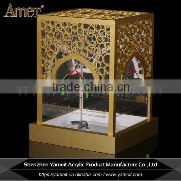 Wholesale Custom Logo Acrylic Golden Donation Box With Lock