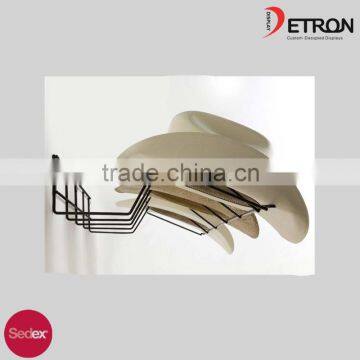 Custom hot selling ratail metal hat display rack,hat display rack for wall display