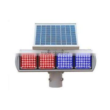 Solar two-sided flasing light