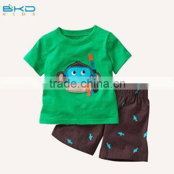 BKD O-neck Embroidery Clothing Set