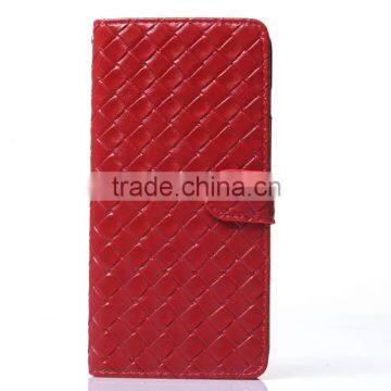 Wholesale for iphone 7 flip leather case 2 in 1 woven design stand leather wallet cover case