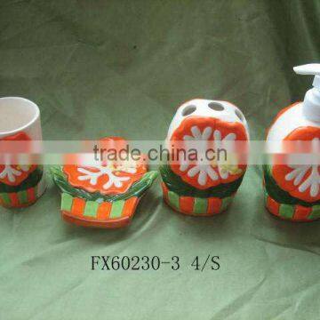 ceramic bathroom set/soap dish/dispencer/toothbrush holder