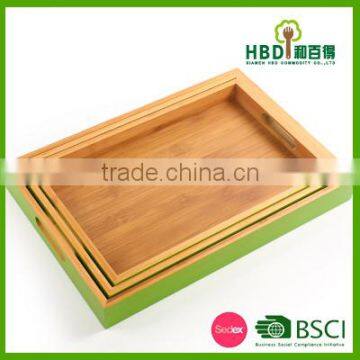 Eco-friendly Wooden Tea Tray/wooden Coffee Serving Tray Wholesale photo-3