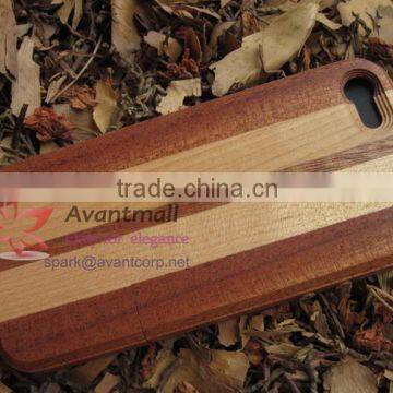 Mahogany and Maple Wood Mobile Phone Cover For Iphone5