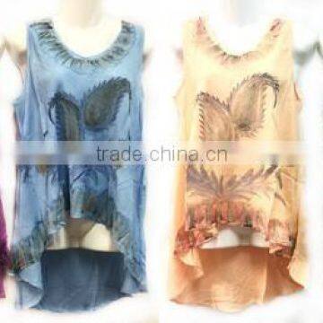 Wholesale India Made Rayon Silk Tie Dye Tops Shirts photo-6