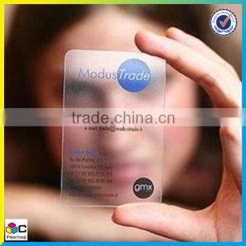 competitive price best quality clear frosted pvc business cards