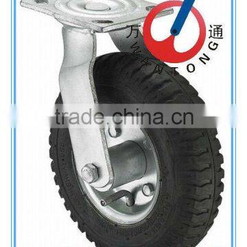 shock absorbing adjustable rubber flat trolley wheel