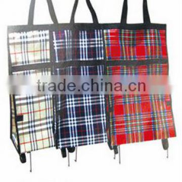 Folding shopping trolley bags