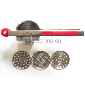 Large Hand Stainless Steel Mash Potato Ricer Masher/ Fruit Press With Soft Touch Handles photo-2