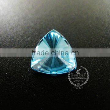 10MM triangle shape fancy faceted cut natural sky blue topaz semi precious loose stone gemstone DIY ring earrings 4160005