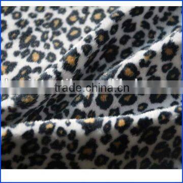 animal printed velvet fabric for garment