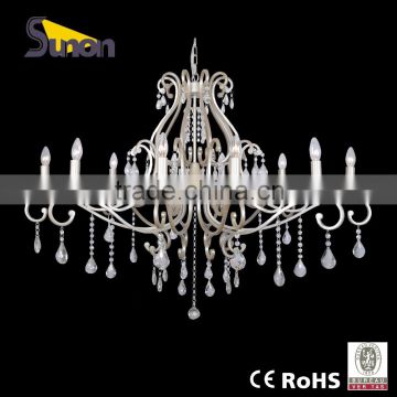 10 light Iron wrought clear crystal chandelier/big chandelier/Iron wrought chandelier/ceiling chandelier