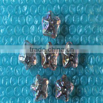 Start Shape Glass Stones,amber Glass Stones