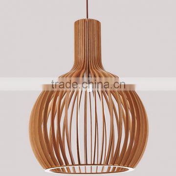 Wooden bird cage chandelier living room restaurant clubhouse bar wooden hanging lighting