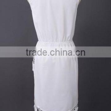 White Plain Lace Irregular Sleeveless Dress White Dresses for Women Dress Fashion photo-2