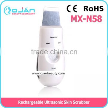 Rechargeable ultrasonic skin scrubber nutrition remove acne and blackhead skin scrubber MX-N59