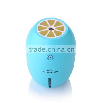 Lemon shape ultrasonic portable air cool mist maker fogger mini humidifier with led light