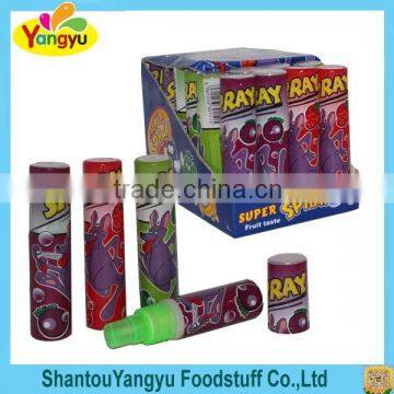 Super Sour Fruity Flavors Liquid Spray Candy