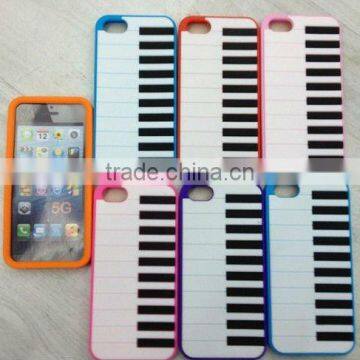 Piano shape silicone cover for iphone5