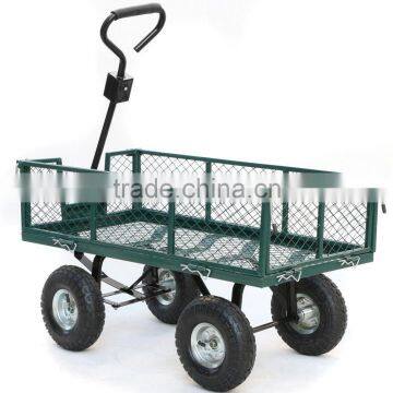 Folding Garden Mesh Side Load Towed TOOL CART WAGON