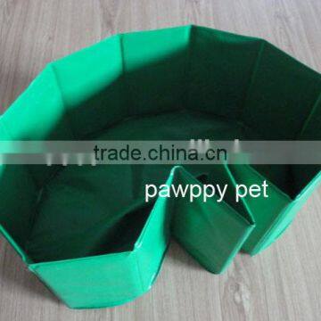 Green Portable Foldable Dog Swimming Pool Deluxe photo-2