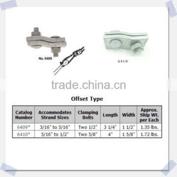 Power Line Hardware Deadend Hardware Hot Dip Galvanized 6409 Steel Offset Guy Clamp With Curved Clamping photo-5