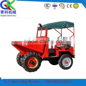 Qingke designed 15kw mini tip lorry front loader dump truck in high quality high efficiency