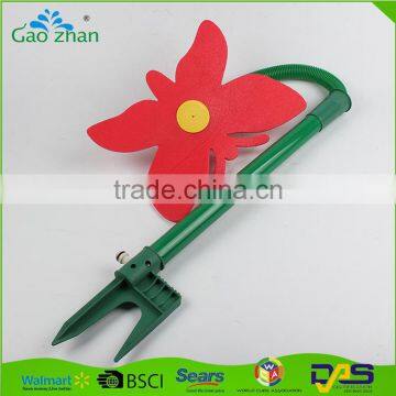 Flower shape 360 round watered inserted plastic garden irrigation sprinkler