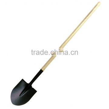 Round point shovel with wood handle XF-S007