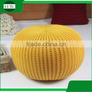 Wholesale Living Room Home Office Bed Homeware Round Soft Indian Moroccan Ottoman Crochet Knitted Pouf Japanese Tatami Mat photo-5