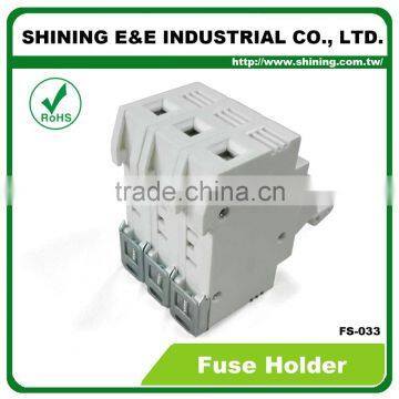 FS-033 600V DC AC 32A 3 Pole 10x38 Cylindrical Fuse Holder photo-5