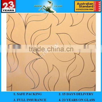 3-19mm Colored Textured Decorative Glass