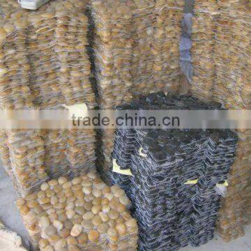 Flat River Stone Black Pebble Tile Flooring photo-4