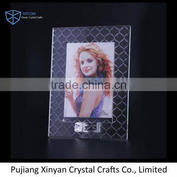 Unique design cheap crystal photo picture frame CPF040