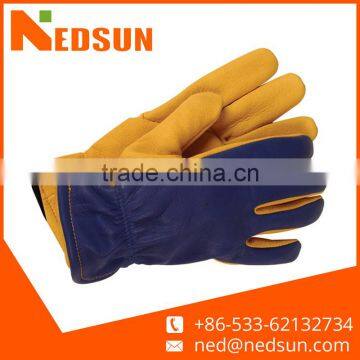 New design cow leather garden glove for working