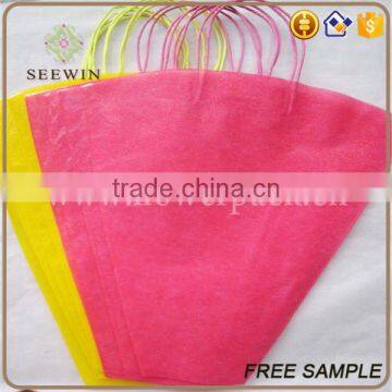 Non Woven Drawstring Packaging Sleeves for Cut Flowers photo-6