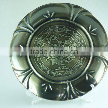 2015 Hot Selling Multi Size Stainless Steel Decorative Flower Plate, Dinner Round Plate With3 Clour photo-3