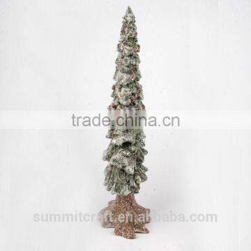Artificial Christmas Adornment Resin Snowing Christmas Tree photo-2